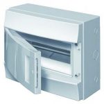 ABB Mistral IP41 Бокс накладной белый с белой дверцей 12М с клеммой
