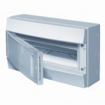 ABB Mistral IP41 Бокс накладной белый с белой дверцей 18М с клеммой