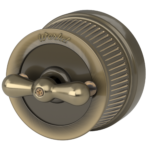 Выключатель на 4 положения двухклавишный (Бронзовый) ретро