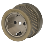 Розетка с заземлением (Бронзовый) ретро