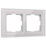 Рамка на 2 поста (дымчатый,стекло)