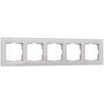 Рамка на 5 постов (дымчатый, стекло)