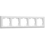 Рамка на 5 постов (белый)