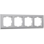 Рамка на 4 поста (серебряный)