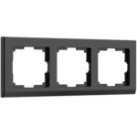 Рамка на 3  поста (черный)