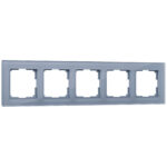 Рамка на 5 постов (серый,стекло)