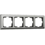 Рамка на 4 поста (глянцевый никель)