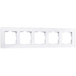 Рамка на 5 постов (белый,стекло)