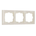 Рамка на 3 поста (слоновая кость, basic)