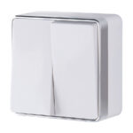 Выключатель  двухклавишный  Gallant (белый)