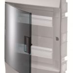 ABB Бокс в нишу Mistral IP41 36М зеленая прозрачная дверь 2 ряда (c клеммами)