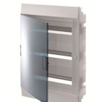 ABB Бокс в нишу Mistral IP41 54М зеленая прозрачная дверь (c клеммами)