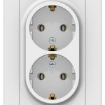 Розетка ATLASDESIGN двойная с заземлением 16А в сборе белый