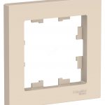 Рамка однопостовая ATLASDESIGN бежевый