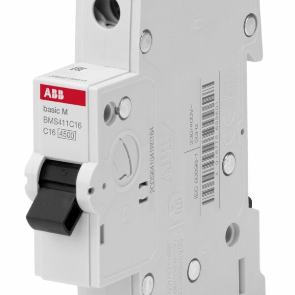 Выключатель автоматический ABB 1P 16A C 4.5кА BMS411C16