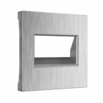 Накладка для двойной розетки Еthernet RJ-45 (серебряный рифленый)