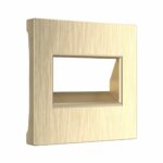 Накладка для двойной розетки Еthernet RJ-45 (шампань рифленый)