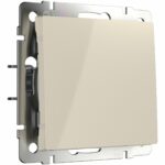 Перекрестный выключатель одноклавишный (слоновая кость)