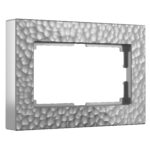 Рамка для двойной розетки (серебряный)