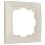 Рамка на 1 пост (слоновая кость, basic)