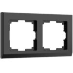 Рамка на 2 поста (черный)