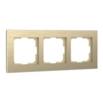 Рамка на 3 поста (шампань алюминий)