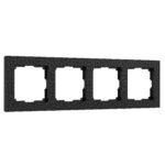 Рамка на 4 поста (черный)