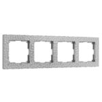 Рамка на 4 поста (серебряный)