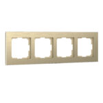 Рамка на 4 поста (шампань алюминий)