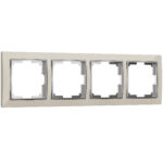 Рамка на 4 поста (слоновая кость/хром)