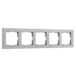 Рамка на 5 постов (серебряный)