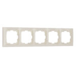 Рамка на 5 постов (слоновая кость, basic)