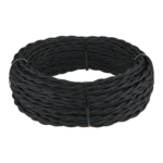 Ретро кабель витой 2х2,5 (черный) 50 м