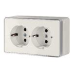 Розетка двойная с заземлением Gallant (слоновая кость)