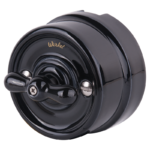 Выключатель на 4 положения двухклавишный (черный) Ретро