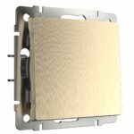 Выключатель одноклавишный проходной (шампань рифленый)