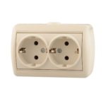 Lezard NATA розетка 2-я с/з крем
