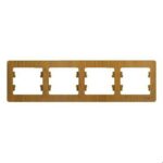 Schneider electric GLOSSA 4-постовая РАМКА, горизонтальная, ДЕРЕВО ДУБ