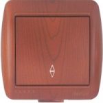 Lezard NATA выключатель 1 кл. проходной Вишня