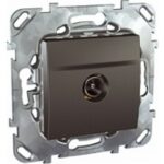 Розетка телевизионная проходная Schneider Unica графит