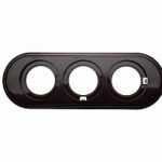 Рамка 3-х постовая, пластик, цвет коричневый