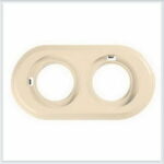 Bironi Рамка 2 постовая пластик Слоновая кость Ретро