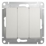 Schneider electric GLOSSA 3-клавишный ВЫКЛЮЧАТЕЛЬ, сх.3, 10АХ, механизм, ПЕРЛАМУТРОВЫЙ