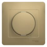 Schneider electric GLOSSA СВЕТОРЕГУЛЯТОР (диммер) поворотный, 300Вт, ТИТАН