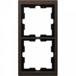 Рамка двойная Merten D-life мокко металл