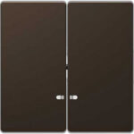 Клавиша двойная с окошком Merten D-life мокко металл MTN3420-6052