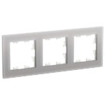 Schneider electric ATLASDESIGN NATURE 3-постовая РАМКА, ОРГАНИЧЕСКОЕ СТЕКЛО АЛЮМИНИЙ