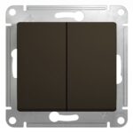 Schneider electric GLOSSA 2-клавишный ВЫКЛЮЧАТЕЛЬ, сх.5, 10АХ, механизм, ШОКОЛАД