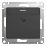 Schneider electric GLOSSA Карточный ВЫКЛЮЧАТЕЛЬ, сх.6, механизм, АНТРАЦИТ