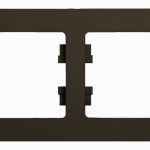 Schneider electric GLOSSA 2-постовая РАМКА, горизонтальная, ШОКОЛАД